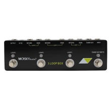 Mosky Audio 3 Loop Box Guitar Effect Pedal True Bypass with Tuner Mute Function Guitar Accessories