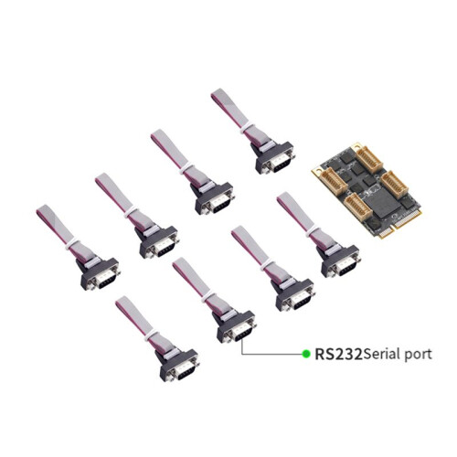 PCIE Express 8 Serial  Controller Card  PCIe DB9 RS232 Adapter  PCI-E COM Card 15 KV ESD Protection 2