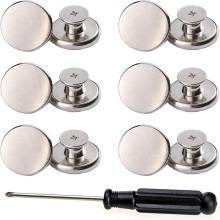 12er-Pack silberne Jeansknöpfe - Einfacher Ersatz & Reparatur