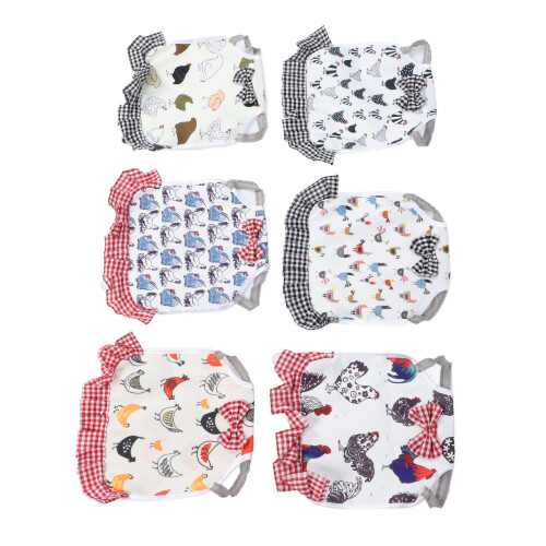6 pezzi Hen Apron Saddle, Traspirante, 23x27 cm