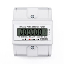 Compteur D'Énergie LCD AC Din Rail 230 V 3 Phases 4 Fils Moniteur de Consommation D'Énergie Compteur KWh Wattmètre 3x30 (100 A) 50/60 Hz