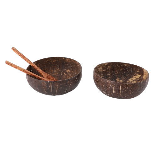 Cuenco de cáscara de coco viejo 260g, 14x6cm, 16cm natural 1