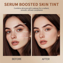 Base em Bastão Beauty Balm Serum Boosted Skin Tint, Base em Bastão Hidratante com Tonalidade Sólida Contour Serum