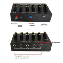 5-Kanal-Audiomixer, Tragbares -Mikrofon-Extender-Mischpult mit Reverb, Typ-C, Wiederaufladbar, B
