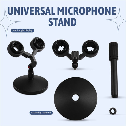 Kit D'Installation de Microphone Double, Support Universel pour Microphone, Support Antichoc pour Microphone 2