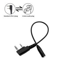 2 Pin K1 Naar 3.5MM Vrouwelijke Audio Telefoon Oortelefoon Overdrachtskabel voor  TYT voor  UV5R 888S Radio