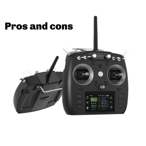 SIYI FT24 2.4GHz 12CH Long Range Transmitter, 15KM Range Through Drone Drone Model Remote Control,Right-Hand Throttle 2
