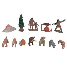 (As show, One size) Prehistoric Life Scene Figures - 12-Piece Historical Animal Ornaments and Playset