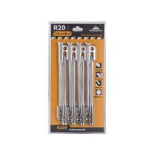 Campingmoon Piquets de Tente en Acier Robuste avec Crochets et Trous pour Tente de Camping en Plein Air R20-8
