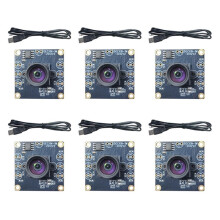 6PCS 100 Degree Camera Module 1MP OV9732 1280x720 USB Free Driver Manual Focus with 0.6 Meter Cable for WinXP/7/8/10