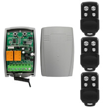 Tuya WiFi 7-32V Garage Door Receiver 4CH 433.92MHz Universal Fixed Scroll Code Remote Control Set