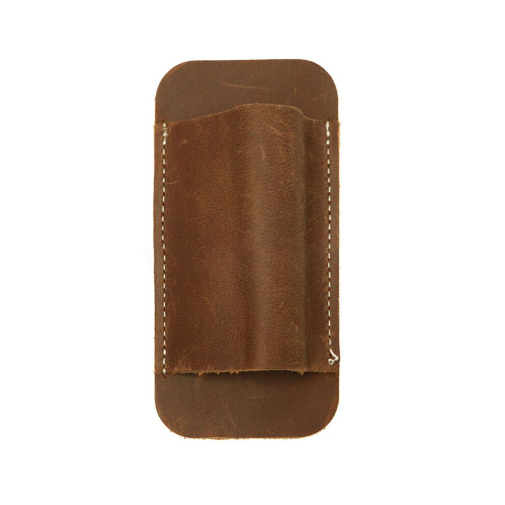 Retro Belt Carrying Leather Knife Scabbard Horizontally, Leather Pocket Knife Sheath For Belt Brown 6033169691646