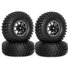 RED SPIDER R 4pcs 115mm Metal 1.9inch Beadlock Wheel Rim Tire Set for 1/10 RC Crawler Car Axial SCX10 Wraith RR10 Capra TRX4 B
