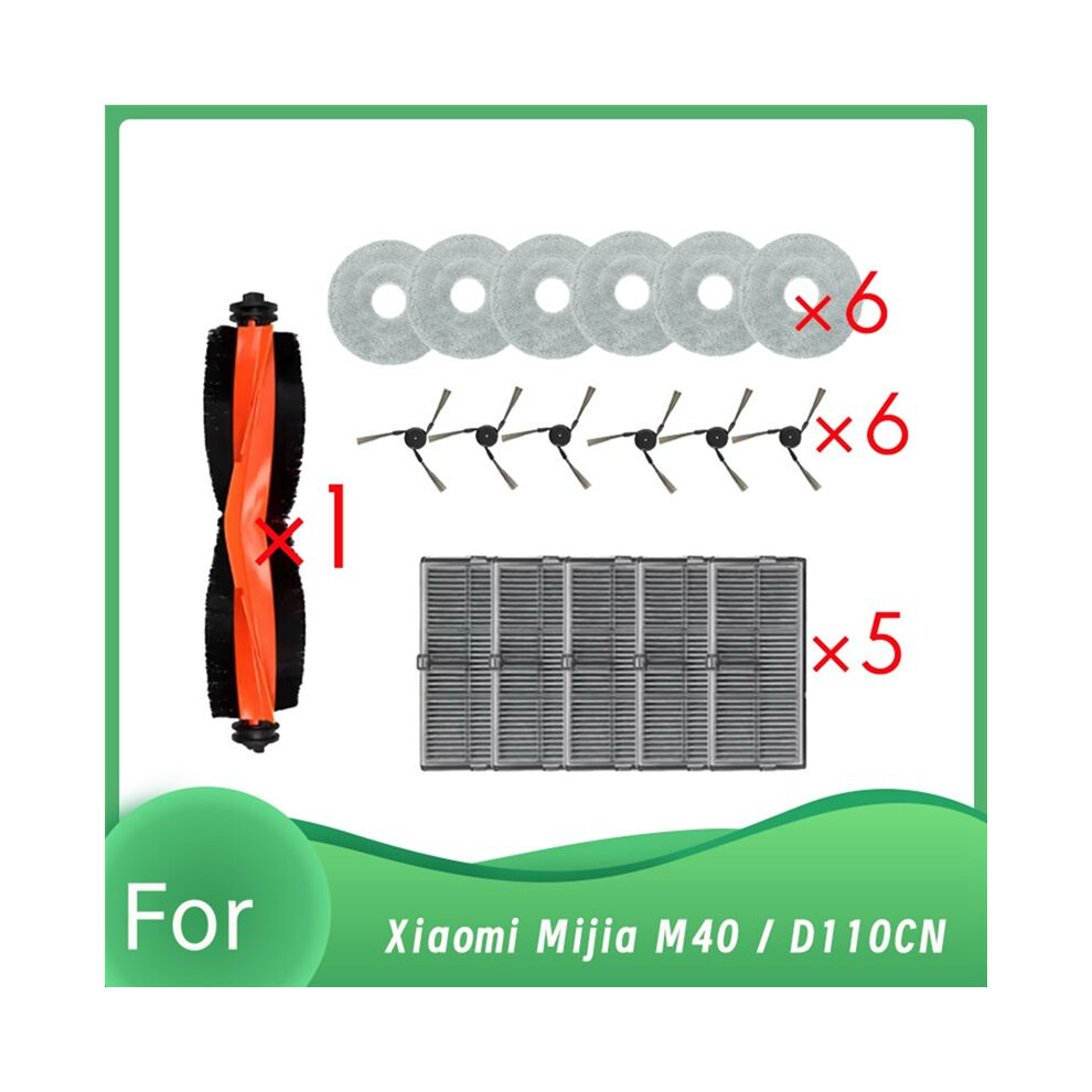 18 Pcs For Mijia M40 / D110cn Self Emptying Robot Vacuum Roller Side Brush Hepa Filter Mop Pad 6031665772227