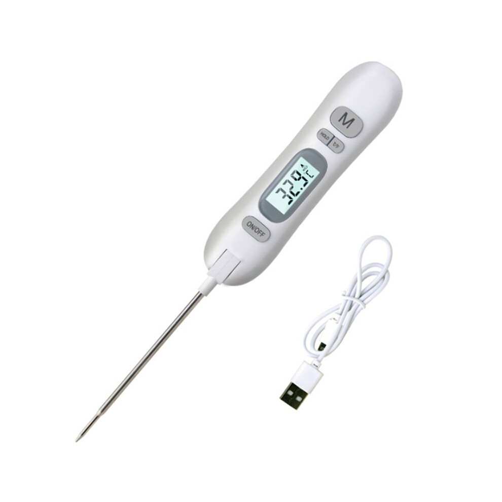 0629 Rechargeable Food Thermometer Bbq Cooking Temperature Measurement Tool Meat Thermometer Baking Oven Thermometer 4712586085734