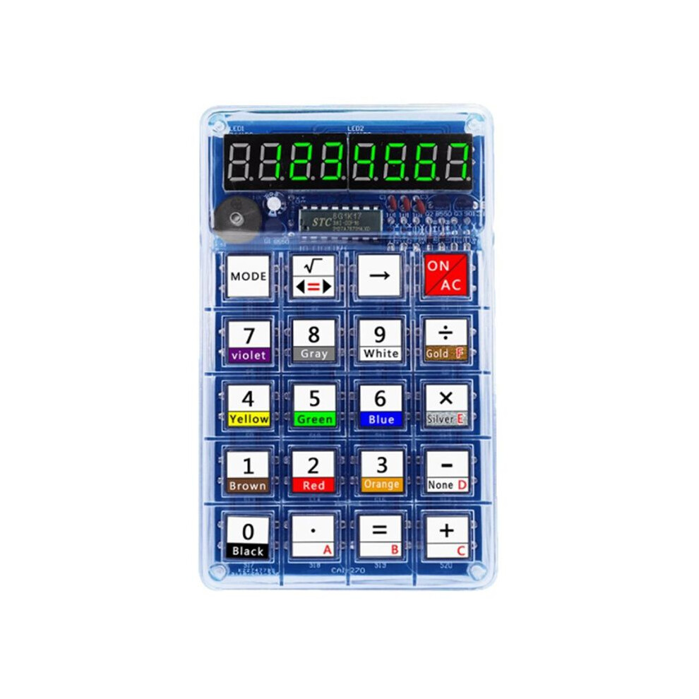 Diy Calculator Kit Led Display Calculator Electronic Making With Batteries For Learn Soldering Assembly Practice C 6031369115627