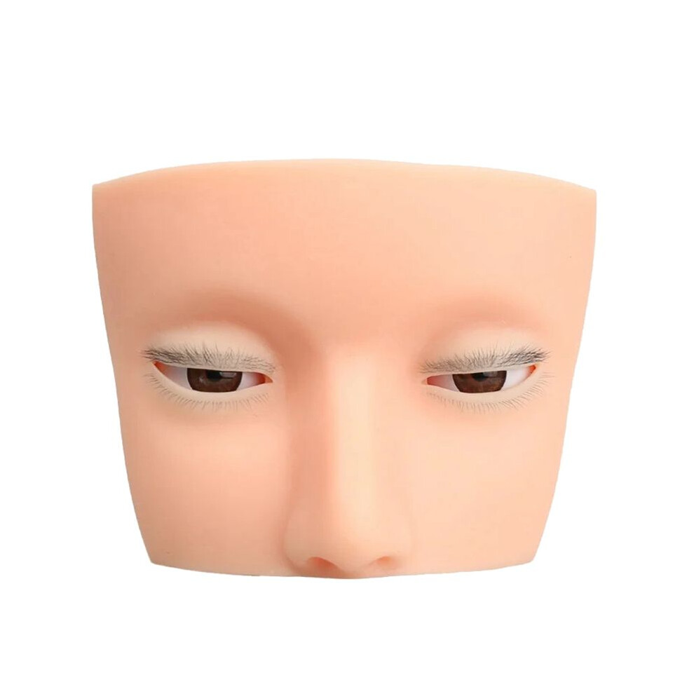 New Real 4 Layers Mannequin  for Eyelash Extension Practice Silicone Doll  with Open Eye Eyelash B