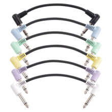 6 Confezioni da 18 cm per Pedali per Effetti Chitarra Cavi Patch Rotondi Connettori per Cavi per Pedali per Chitarra Strumento Cavo Patch Multicolore