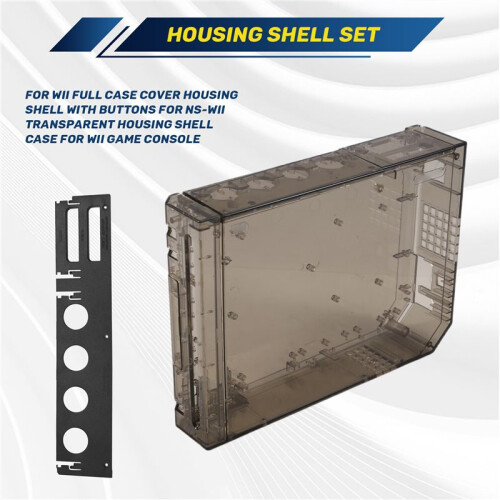 For  Full Case Cover Housing Shell with Buttons - Transparent Housing Shell Case for  Game Console C 1