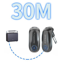 Wireless Transceiver Guitar System Clear Sound Reproduction 30 Meters Transmission for Rehearsal Stage Performance A