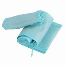 Blu cielo paracolpi imbottito per lettino a grandezza standard 150x27x0,25 cm