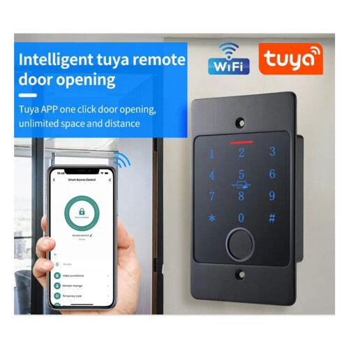WiFi Tuya App  Door Lock Keyboard RFID Access Controller Waterproof Metal Keypad Concealed Install Access Control,A 2