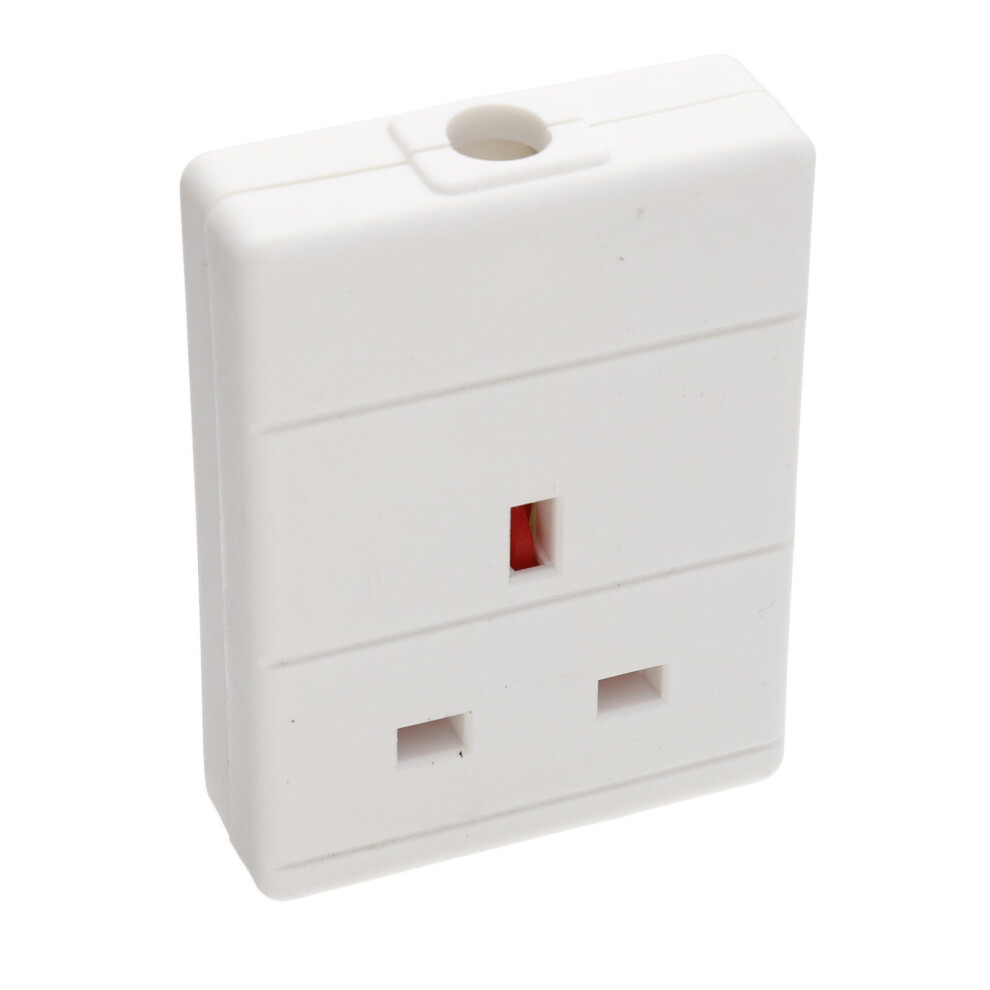 Kenable 13A Mains Power Uk Rewireable Single Gang 1 Way Extension Socket White