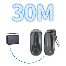 Drahtloses Transceiver-Gitarrensystem, Klare Klangwiedergabe, 30 Meter Übertragung für Proben und Bühnenauftritte B