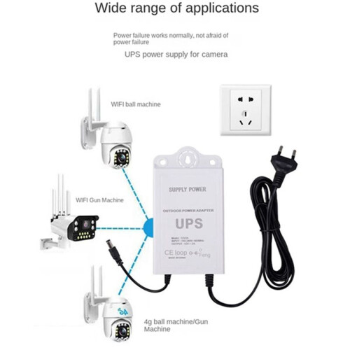 12V-2A Uninterruptible Power Supply for WiFi, Modem, Router, Security Camera  UPS Battery Backup Protector EU PLUG 2