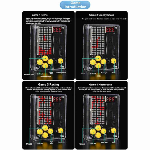 Game Console Production Kit DIY 51 Single-Chip Game Kit Classic Game Soldering Electronic Machine Game Set  Shell 2