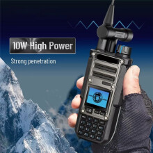 TK11 Two Way Radio Walkie Talkie Portable Long Range 10W Transceiver Ham Amateur CB Shortwave Receiver AM FM NOAA (EU)