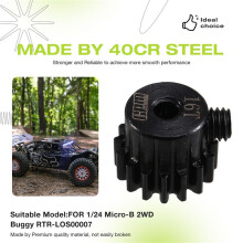 Steel Pinion Gear 16T 0.5M 2mm Shaft for LOSI 1/24 Micro-B 2WD Buggy LOSI Micro-B Gear 16T