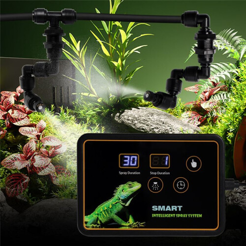 Rainforest Tank Timing Spray System Atomization Set,Climbing Pet Turtle Box Intelligent Spray Humidification System (US) 2