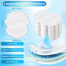 Okselzweetpads, 200 Stuks Okselzweetpads Hyperhidrose, Wegwerpbare Zweetpads voor Oksels, Zweetvrije Oksel