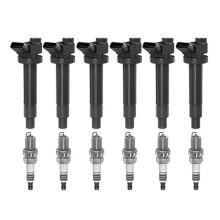 6pcs Ignition Coils&Spark Plugs Compatible for Camry UF267 610-58572 673-1301 90919-02234 99917022790