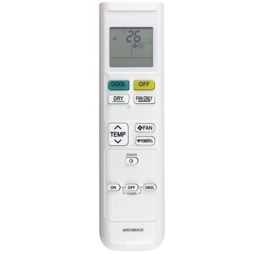 Replace ARC480A33 A/C Remote Control for  Air Conditioner ARC480A33