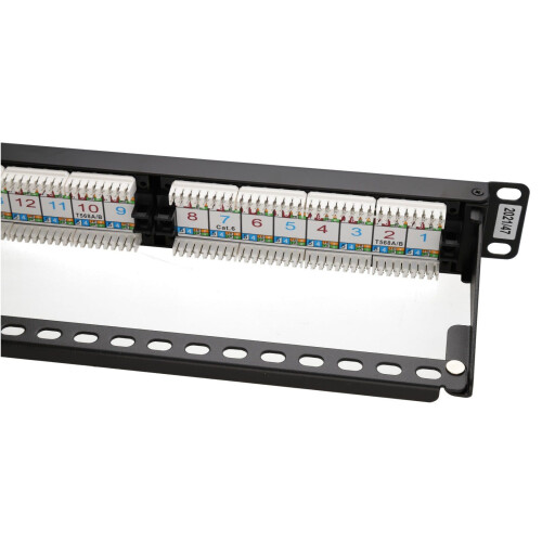 Excel Cat6 24 Port Unscreened Patch Panel 1U LSA Punch Down Cable Management 2