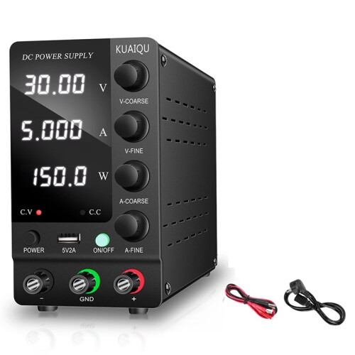 KUAIQU Adjustable  Power Supply 32V 6A - Lab Bench with USB Interface, Precise LED Display SPS-C3206
