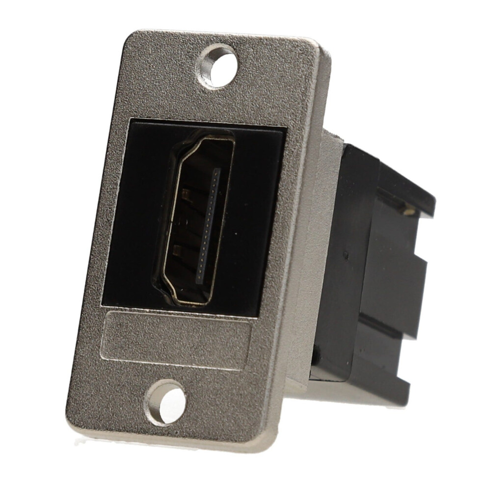 Kenable Keystone Hdmi 2.0 4K 60Hz Female To Female Panel Mount Coupler Adapter Black