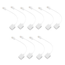 10 Socket 8P4C / RJ45 Male RJ11 6P4C to Female M / F Adapter Telephone Ethernet