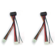 2 Stuks 20Pin ATX Naar 2Port 6Pin AT Converter Netsnoer Koord voor 286 386 486 Computer