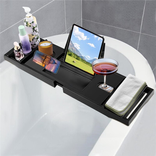 Extendable Bamboo Bath Tray for Tub Accessories, Bath Serving Table Tray, Bathroom Tray 1