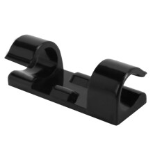 60 Stücke/ Satz Befestigungsklammer Clip Desktop Wire Klären Clips Halter Klemmen Kabel Clip Gerät USB Kabel Clips Halter Organiser (Schwarz)