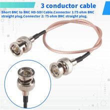 20 Szt. Kabel 3G HD SDI Kabel BNC 30cm 75 Ohm do Kamer SprzęT Wideo BMCC ObsłUguje Kabel Wideo HD-SDI 3G-SDI 4K 8K SDI