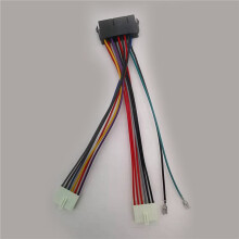 2Pcs 20Pin ATX to 2Port 6Pin AT Converter Power Cable Cord for 286 386 486 Computer