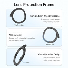 AMVR Glasses Spacer Protector for Meta Quest 3 Lens Protector Glasses Lens Insert VR Accessories
