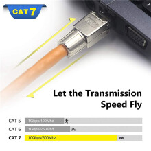 20x RJ45 Cat7 Connectors Tool-Free Reusable Shielded Ethernet Termination Plugs, Internet Plug, Fast Field Installation