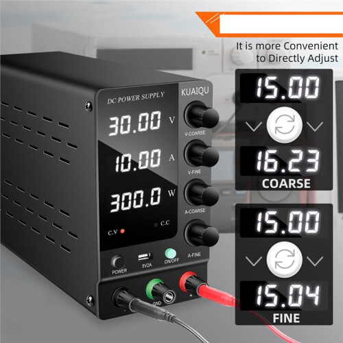 KUAIQU Adjustable  Power Supply 32V 6A - Lab Bench with USB Interface, Precise LED Display SPS-C3206 1