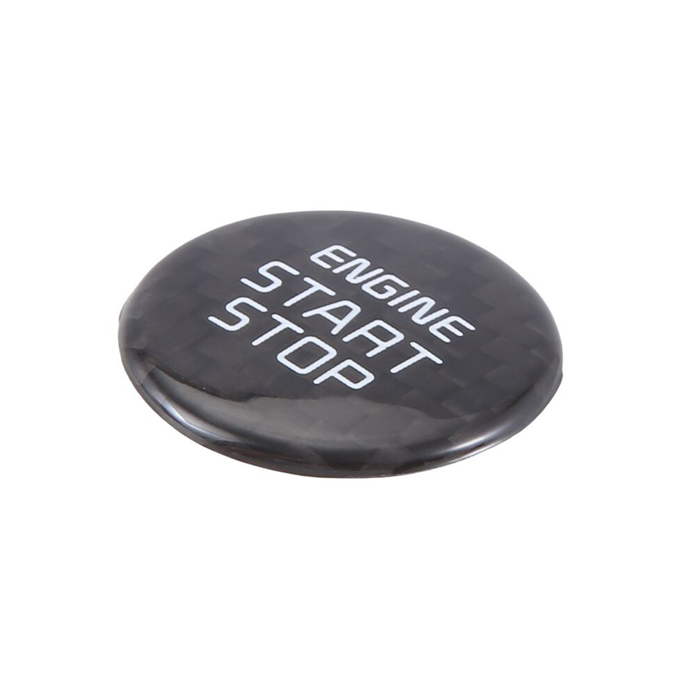 Real Carbon Fiber One-Key Start Stop Button Engine Button Cover Sticker For Stinger 2018-2022 Carbon Fiber Pattern Grain 4713845715614