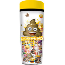 Colourful Emoji 533ml Hot Drinks Coffee Tea Double Wall Insulated Travel Mug Cup